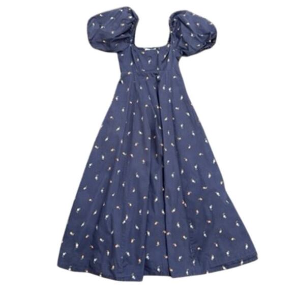 Hill House Home Matilda Dress in Navy Floral, Size XXS​ - Picture 4 of 7